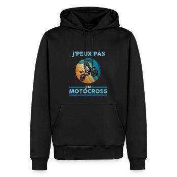 Motocross - Ich kann kein Motocross-Motorrad haben - Männer Premium Bio Hoodie - Schwarz - Vorne - Nico (187cm)