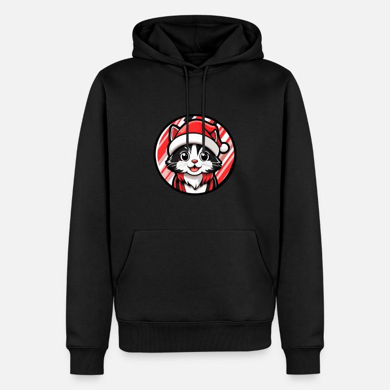 Noël des chats Noël - Sweat à capuche Premium bio Homme - noir