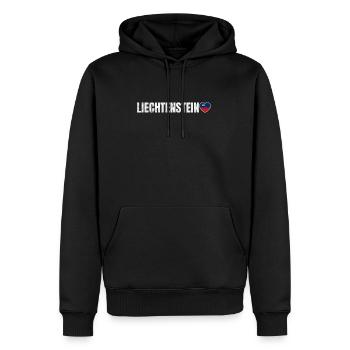 Liechtenstein - Männer Premium Bio Hoodie - Schwarz - Vorne - Nico (187cm)