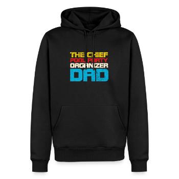 The Chief Pool Party Organizer Dad - Männer Premium Bio Hoodie - Schwarz - Vorne - Nico (187cm)