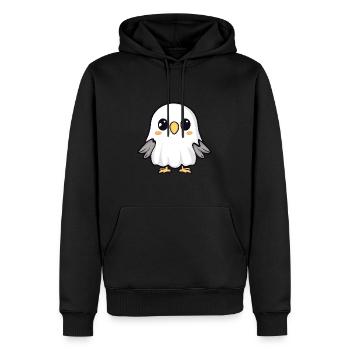 Adler Halloween Comic Geist - Männer Premium Bio Hoodie - Schwarz - Vorne - Nico (187cm)