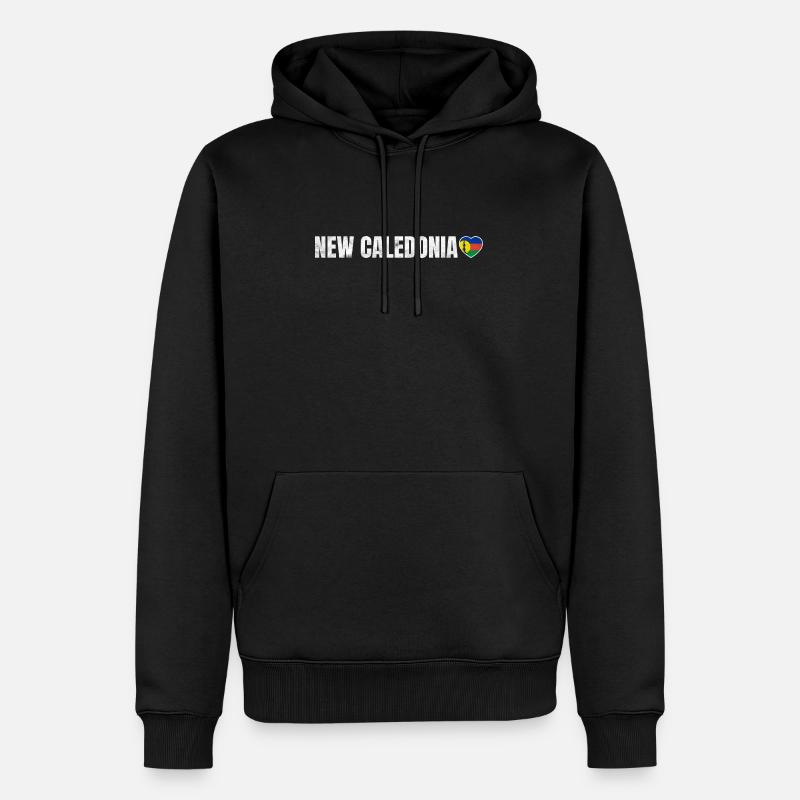 Nouvelle-Calédonie - Sweat à capuche Premium bio Homme - noir