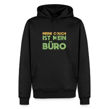 Meine Couch Ist Mein Büro - Männer Premium Bio Hoodie - Schwarz - Vorne - Nico (187cm)