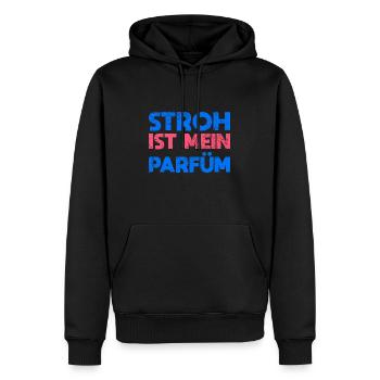 Stroh Ist Mein Parfüm - Männer Premium Bio Hoodie - Schwarz - Vorne - Nico (187cm)