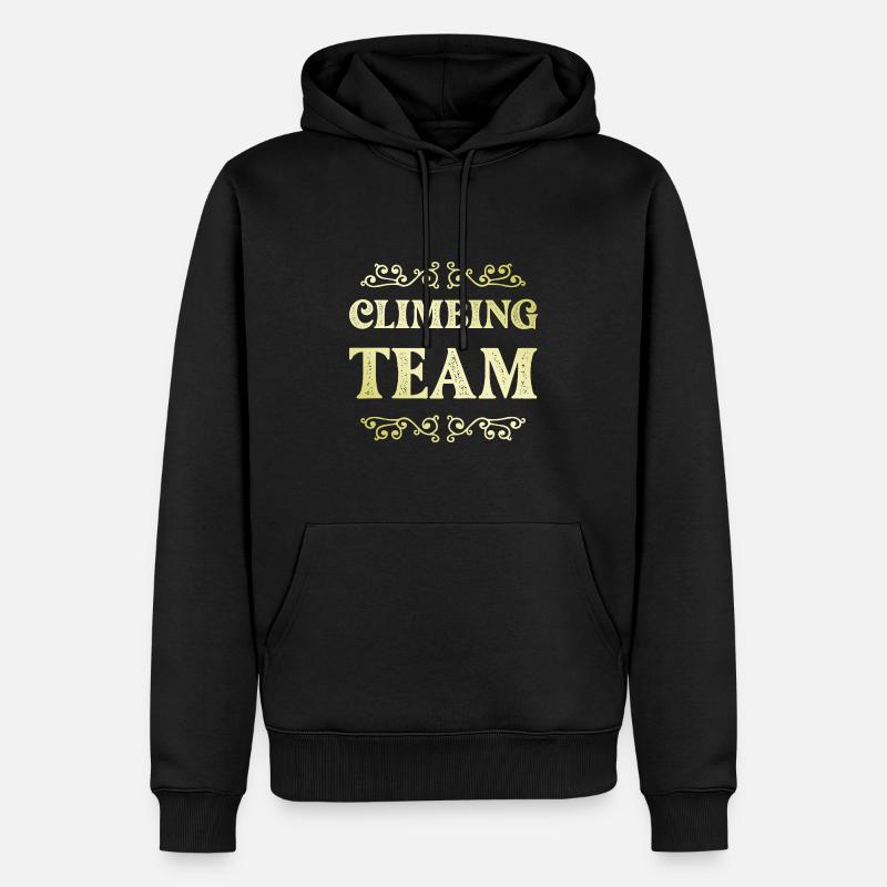 Climbing Team - Männer Premium Bio Hoodie - Schwarz