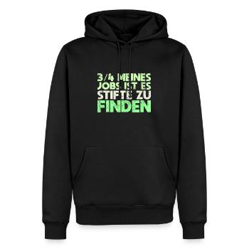3/4 Meines Jobs Ist Es, Stifte Zu Finden - Männer Premium Bio Hoodie - Schwarz - Vorne - Nico (187cm)