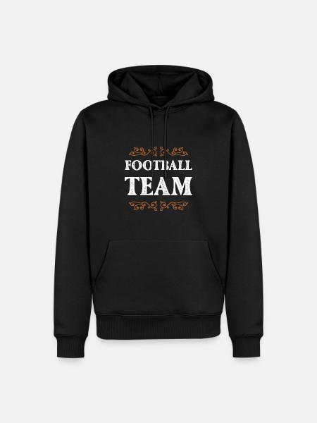 Équipe de football - Sweat à capuche Premium bio Homme - noir