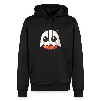 Marienkäfer Halloween Comic Geist - Männer Premium Bio Hoodie - Schwarz - Vorne - Nico (187cm)
