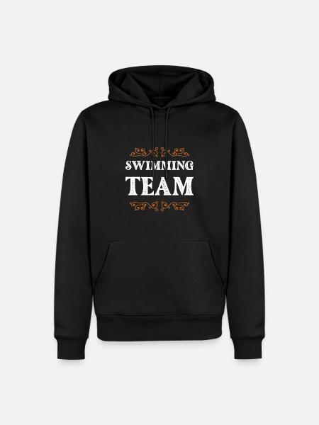 Swimming Team - Men’s Premium Organic Hoodie - black