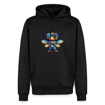 Libelle Lustig Sommer - Männer Premium Bio Hoodie - Schwarz - Vorne - Nico (187cm)