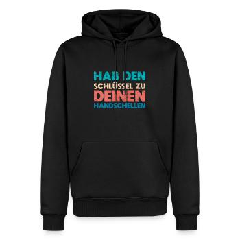 Hab Den Schlüssel Zu Deinen Handschellen - Männer Premium Bio Hoodie - Schwarz - Vorne - Nico (187cm)