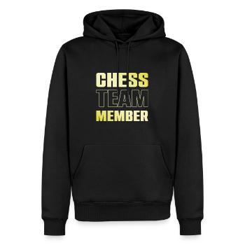 Équipe d'échecs - Sweat à capuche Premium bio Homme - noir - Devant - Nico (187cm)