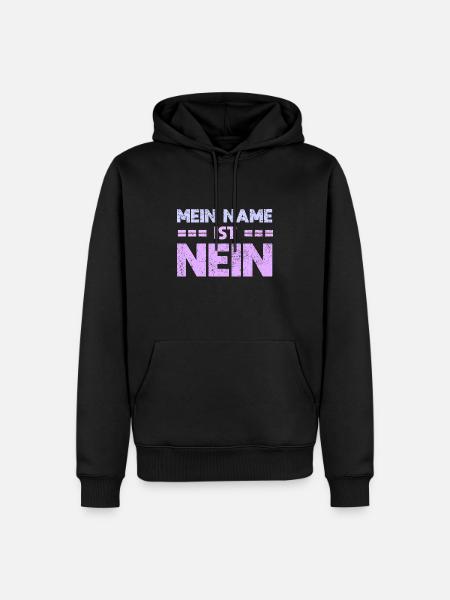 Mein Name Ist Nein - Männer Premium Bio Hoodie - Schwarz