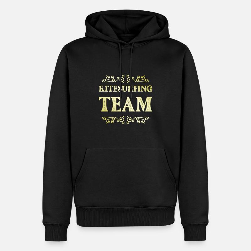 Équipe de kitesurf - Sweat à capuche Premium bio Homme - noir
