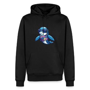 Wal Lustig Sommer - Männer Premium Bio Hoodie - Schwarz - Vorne - Nico (187cm)
