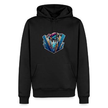 Parkour - Männer Premium Bio Hoodie - Schwarz - Vorne - Nico (187cm)