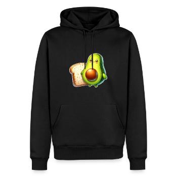 Avocado Toast - Männer Premium Bio Hoodie - Schwarz - Vorne - Nico (187cm)