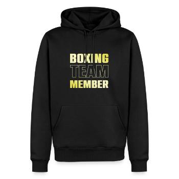 Boxing Team - Männer Premium Bio Hoodie - Schwarz - Vorne - Nico (187cm)