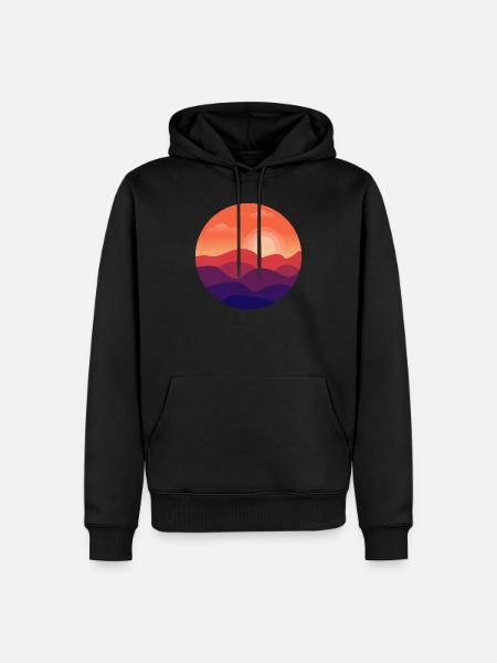 Sunset - Men’s Premium Organic Hoodie - black