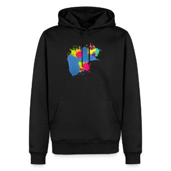 GUADELOUPE - Männer Premium Bio Hoodie - Schwarz - Vorne - Nico (187cm)