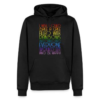Rainbows Rainbow Graphic - Men’s Premium Organic Hoodie - black - Front - Nico (187cm)
