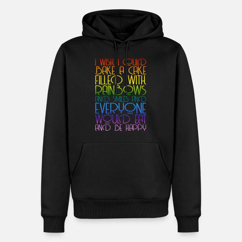 Rainbows Rainbow Graphique - Sweat à capuche Premium bio Homme - noir