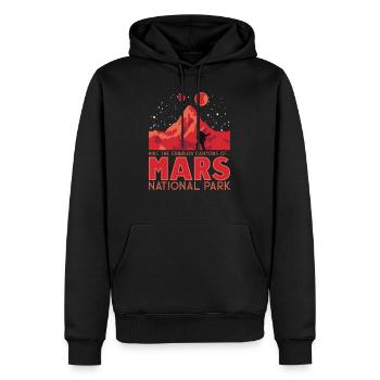 Graphique de voyage drôle - Sweat à capuche Premium bio Homme - noir - Devant - Nico (187cm)