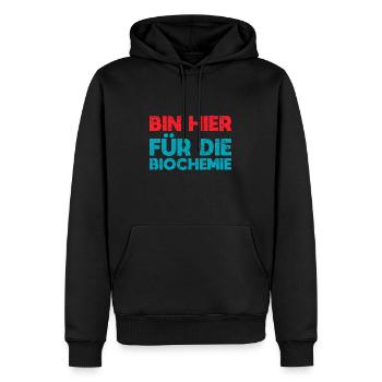 Bin Hier Für Die Biochemie - Männer Premium Bio Hoodie - Schwarz - Vorne - Nico (187cm)