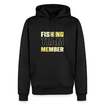Équipe de pêche - Sweat à capuche Premium bio Homme - noir - Devant - Nico (187cm)