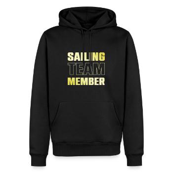 Equipe de voile - Sweat à capuche Premium bio Homme - noir - Devant - Nico (187cm)