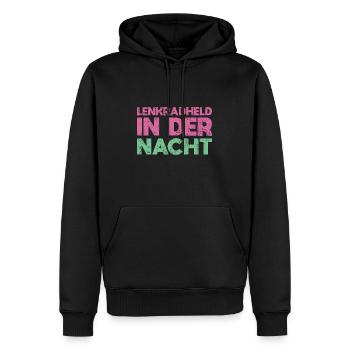 Lenkradheld In Der Nacht - Männer Premium Bio Hoodie - Schwarz - Vorne - Nico (187cm)