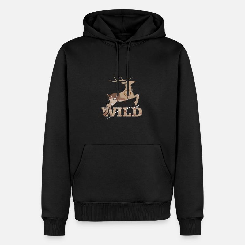Wild Hunter Jäger - Männer Premium Bio Hoodie - Schwarz