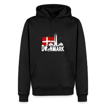 Danemark Hirtshals Lighthouse Holidays - Sweat à capuche Premium bio Homme - noir - Devant - Nico (187cm)