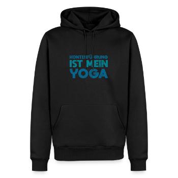 Kontenführung Ist Mein Yoga - Männer Premium Bio Hoodie - Schwarz - Vorne - Nico (187cm)