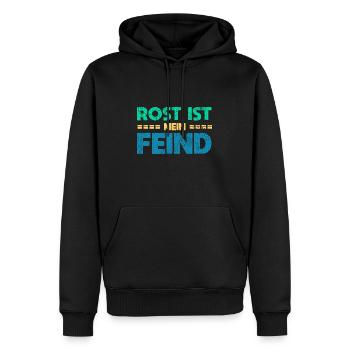 Rost Ist Mein Feind - Männer Premium Bio Hoodie - Schwarz - Vorne - Nico (187cm)