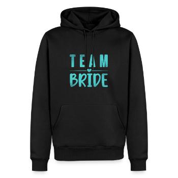 Équipe Bride - Sweat à capuche Premium bio Homme - noir - Devant - Nico (187cm)