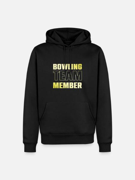 bowling team - Men’s Premium Organic Hoodie - black