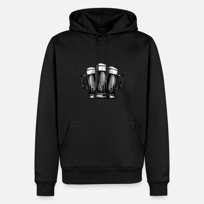 Bier Bierkrug Team - Männer Premium Bio Hoodie - Schwarz