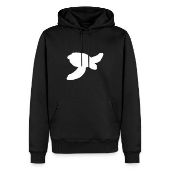 Wasserschildkröte Umriss - Männer Premium Bio Hoodie - Schwarz - Vorne - Nico (187cm)