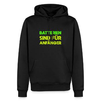 Batterien Sind Für Anfänger - Männer Premium Bio Hoodie - Schwarz - Vorne - Nico (187cm)