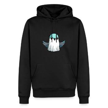 Hummingbird Bird Halloween Comic Ghost - Men’s Premium Organic Hoodie - black - Front - Nico (187cm)
