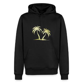 Palmen Gold - Männer Premium Bio Hoodie - Schwarz - Vorne - Nico (187cm)