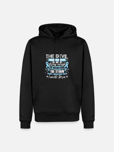 Colon Cancer Warrior - Men’s Premium Organic Hoodie - black