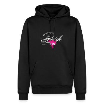 Équipe Bride - Sweat à capuche Premium bio Homme - noir - Devant - Nico (187cm)