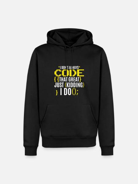 Funny Coding Joke - Men’s Premium Organic Hoodie - black