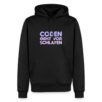 Coden Geht Vor Schlafen - Männer Premium Bio Hoodie - Schwarz - Vorne - Nico (187cm)