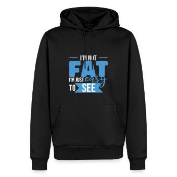 Drôle d’amoureux de la fête des pères - Sweat à capuche Premium bio Homme - noir - Devant - Nico (187cm)