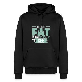 Je suis facile à voir - Sweat à capuche Premium bio Homme - noir - Devant - Nico (187cm)