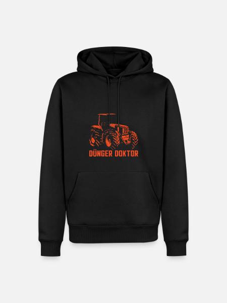 Dünger Doktor - Männer Premium Bio Hoodie - Schwarz