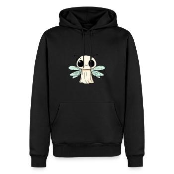 Libelle Halloween Comic Geist - Männer Premium Bio Hoodie - Schwarz - Vorne - Nico (187cm)